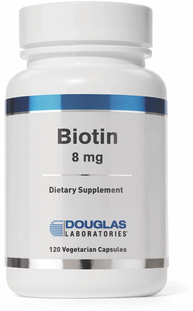 Douglas Laboratories Biotin 8 mg | Vitamin B7 to Support Enzyme Production and Nerve Function | 120 Capsules