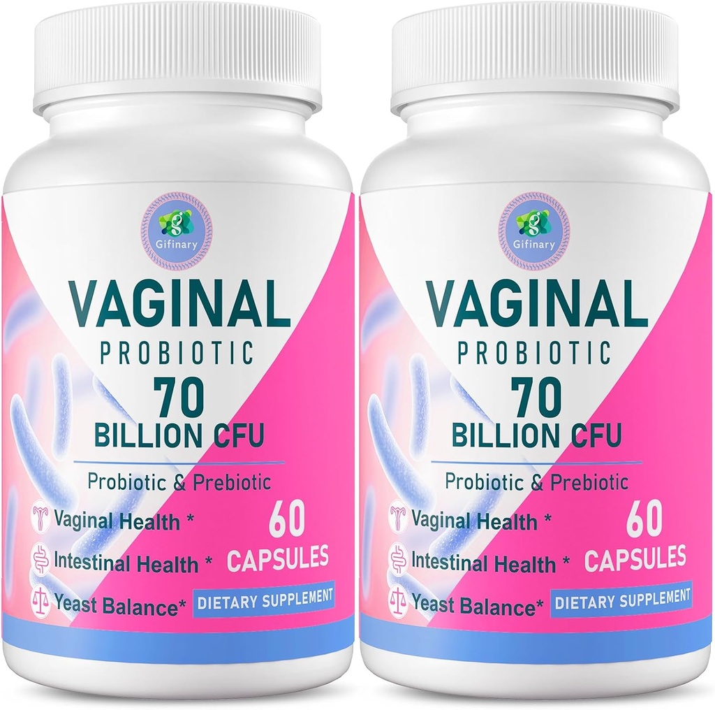 Vaginale Probiotica, 70 miljard CFU 13 Strains Probiotica voor vrouwen, met Prebiotische & D-Mannose, Womens Probiotic voor vaginale gezondheid, urine, pH-balans, Immuun & spijsvertering, 120 capsules