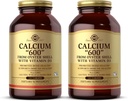 Solgar Calcium 600" - 240 tabletten, Verpakking van 2 - van Oyster Shell met vitamine D3 - Non-GMO, Glutenvrij, Zuivelvrij - 240 Totaal porties