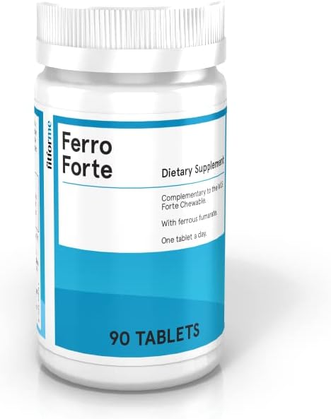 FitForMe Bariatrische Multivitaminen IJzer Supplement na Gastric Bypass - One a Day Ferro Forte Tablet - 90 Days Supply of Ferrous Iron (Iron Booster for Forte Chewable)