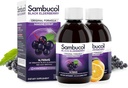 Sambucol Zwarte Vlierbes Siroop - Sambucus Siroop, Zwarte Vlierbes Liquid, Immune Ondersteuning voor kinderen en volwassenen, Hoge Antioxidanten, Glutenvrij - Originele Formule, 7,8 Fl Oz, 2-Pack