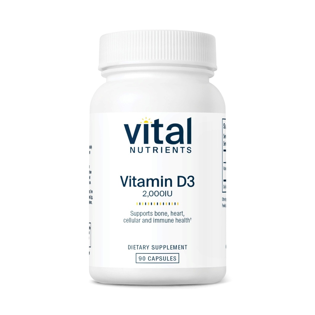 Vitale voedingsstoffen Vitamine D 2000 IE Vitamine D3 Supplement 