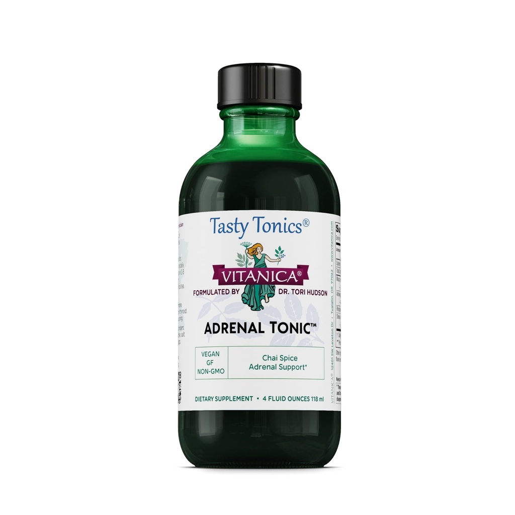 Vitanica - Adrenal Tonic, Adrenal Support, Vegetarisch, 4 Ounce (Verpakking mei Vary)