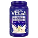 Protéines de Vega en poudre de protéines simples, Vanille - sans Stevia, végétalien, à base de plantes, sain, sans gluten, protéines de pois pour les femmes et les hommes, 2,2 lbs (paquetage mai vary)