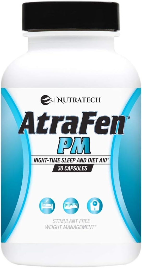 Atrafen PM - Nighttime Diet Pill, Appetite Suppressant, en Slaaphulp. Boost Metabolisme, Burn Fat, en Curb Late Night Cravings.