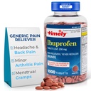 TIME-CAP LABS, INC. Tijdig Ibuprofen 200 mg 1000 tabletten - pijnstillende tabletten en koortsreducer - voor hoofdpijn, menstruele pijn, tandpijn, spierpijn, gewrichtspijn en pijn in het lichaam