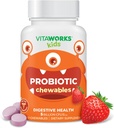 Kinderen Probiotic 5 Miljard CFU Acidophilus Blend met Prebiotic Fiber Kauwtabletten - Berry Flavor - Vegan - Nut Free - Dieetsupplement - Probiotica voor spijsverteringsgezondheid - 60 Kauwtabletten