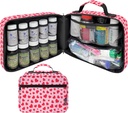 Grote gewatteerde pil Flessen Organisator, Medicine Bag, Case, Carrier voor Medicijnen, Vitaminen, en Medical Supplies - Reis Geneeskunde Organizer en Home Storage Med Bag - Harten (zonder slot)