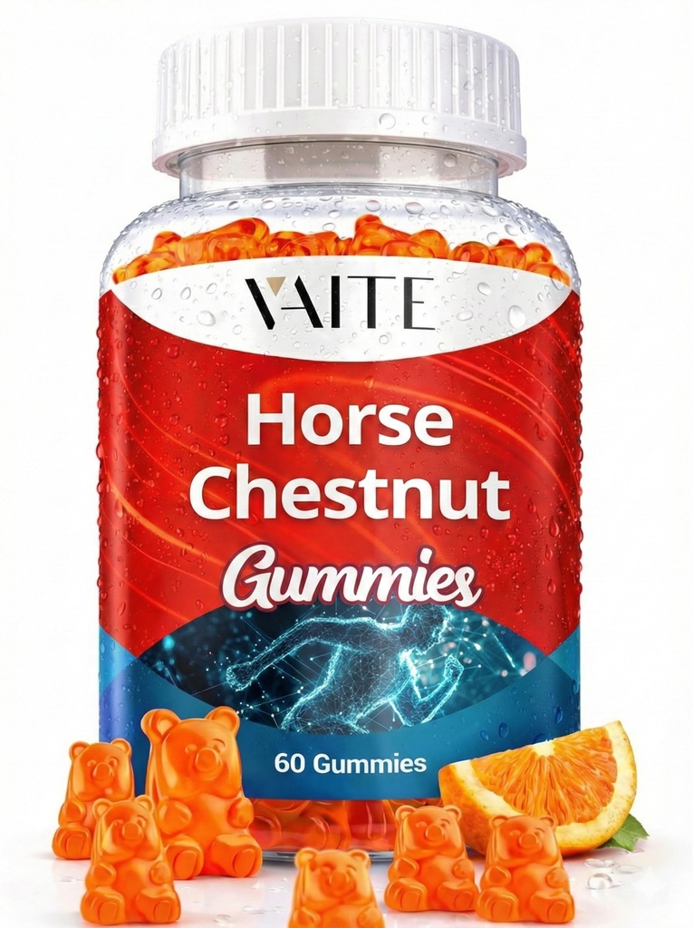 Supplément d'extrait de châtaigne de cheval VAITE, Suppléments de circulation sanguine de soutien de la veine pour les veines de varices sur les jambes et les supports circulatoires, Butchers de graines de crinchestut Root, Non-OGM sans gluten