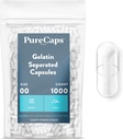PureCaps Verenigde Staten - Lege capsules met ondoordringbare inhoud Maat 00