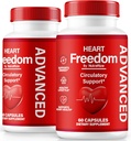 (2 Pack) Capsules de la Liberté du Coeur, pilules officielles de la Liberté du Coeur - soutient l'énergie et la santé, la liberté du Coeur pour le soutien de la Circulation, tout naturel detox Glyco Optimizer, formule Premium (120 Capsules)