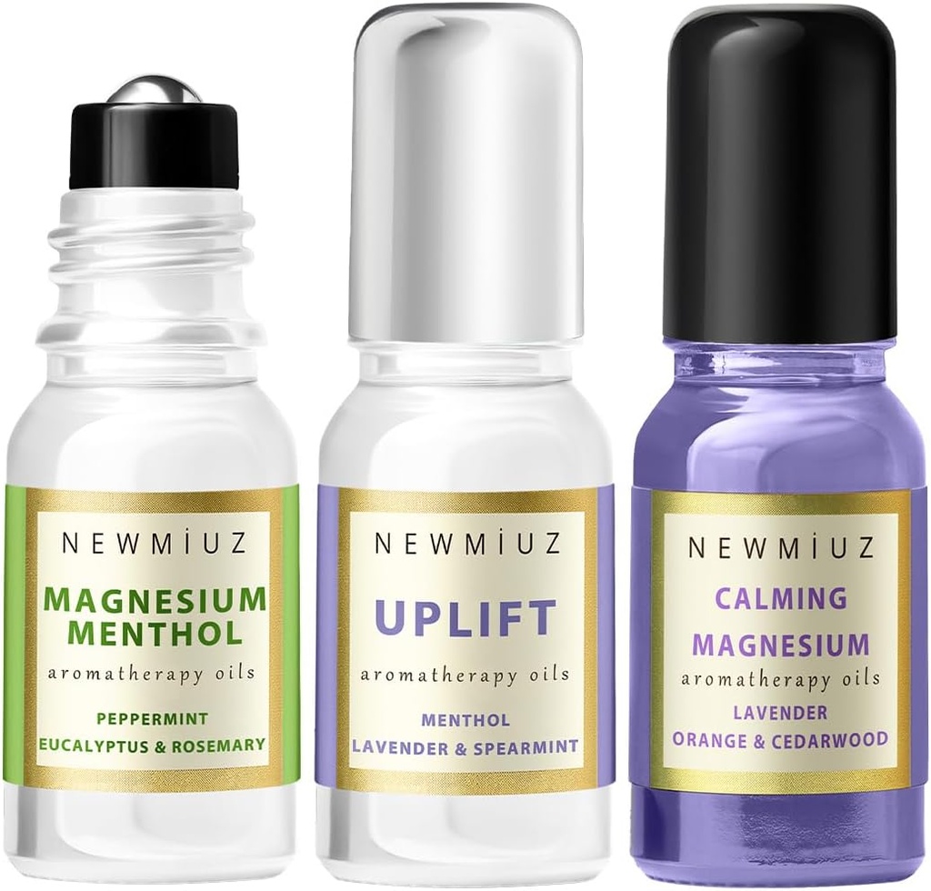 Magnesium Lavendel Roll On Pack van 3 - Perfecte Zelfzorg Cadeau voor verjaardag Kerstmis of Stocking Stuffers