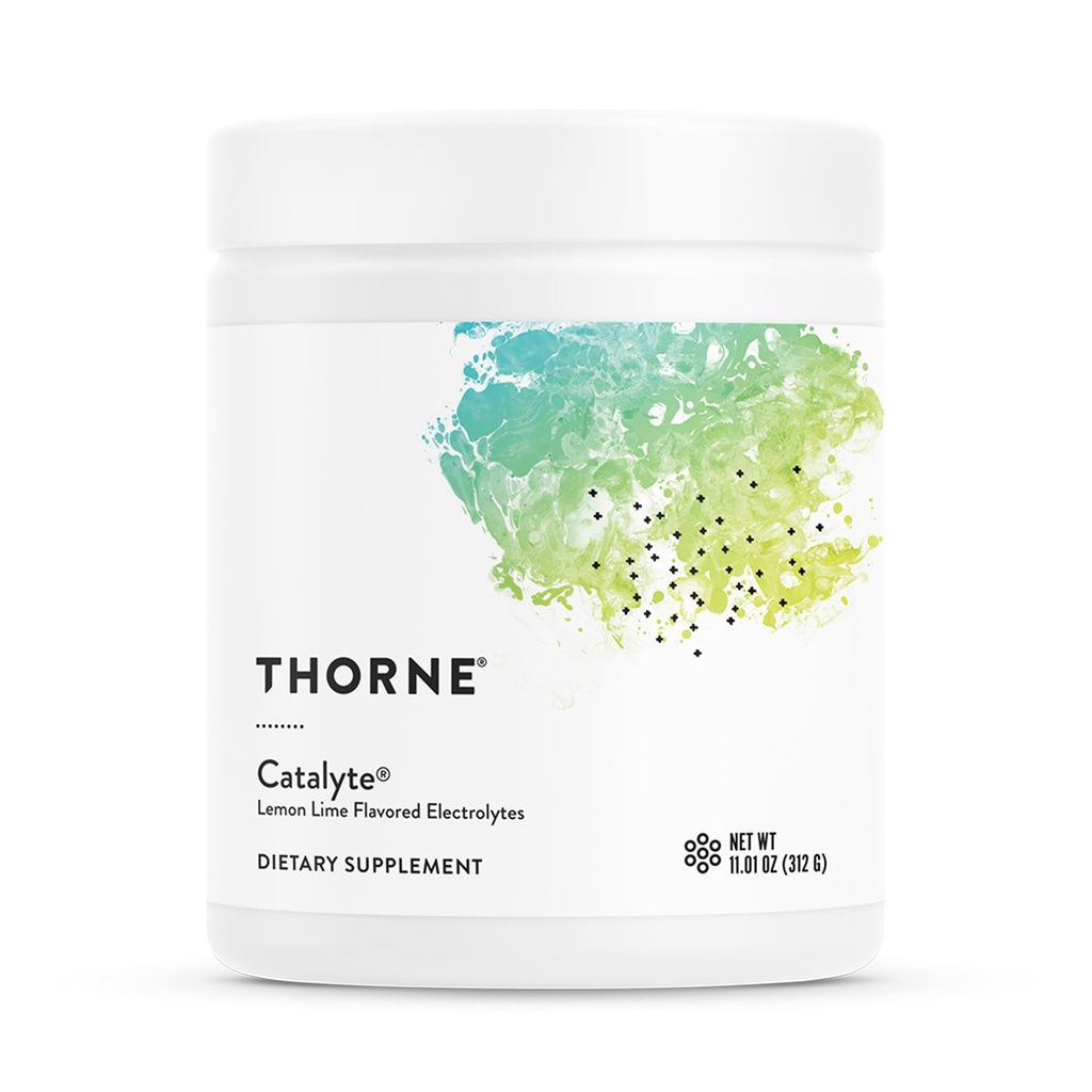 THORNE - Catalyte - Electrolyte Replenishment and Energy Restoration Supplement* - No Artificial Sweeteners - NSF Certified for Sport- Lemon Lime - 11.01.Oz