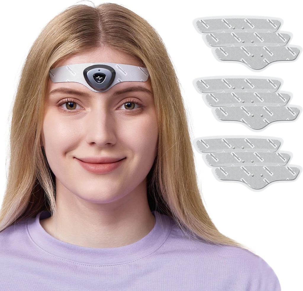HeadaTerm-2 Migraine Relief Device e-TNS Technology Rechargeable Head Cap Treatment for migraine and Heather, Drug-Free, Clinically Proven, Fast-Acting, No Side Effects (1* HeaderaTerm 2 +9*Electrodes)
