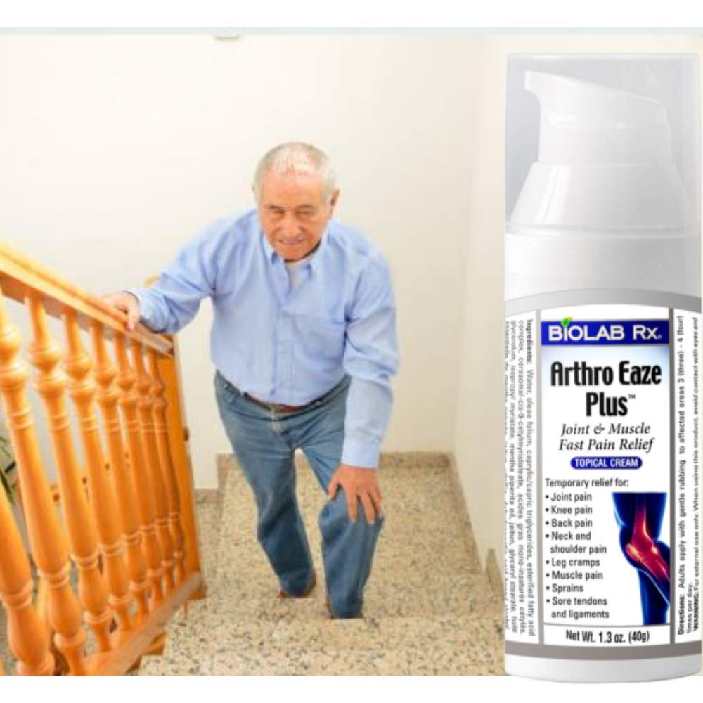 Arthro Eaze Plus - Arthrite Crème de soulagement de la douleur pour les mains, le genou, le pied, le dos, le cou et les articulations du poignet Douleur – A action rapide, non-graisse- pour l'arthrite, la tendinite.