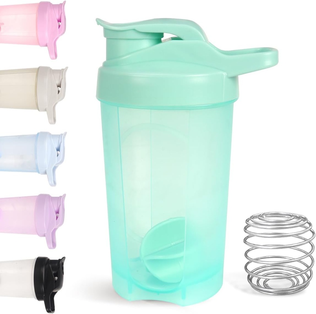 D.Y.A 16oz Shaker Bottle, Leak Proof Sports Shaker for Protein Shakes, Pre Workout & Travel, BPA Free, Green, 16oz/500ml