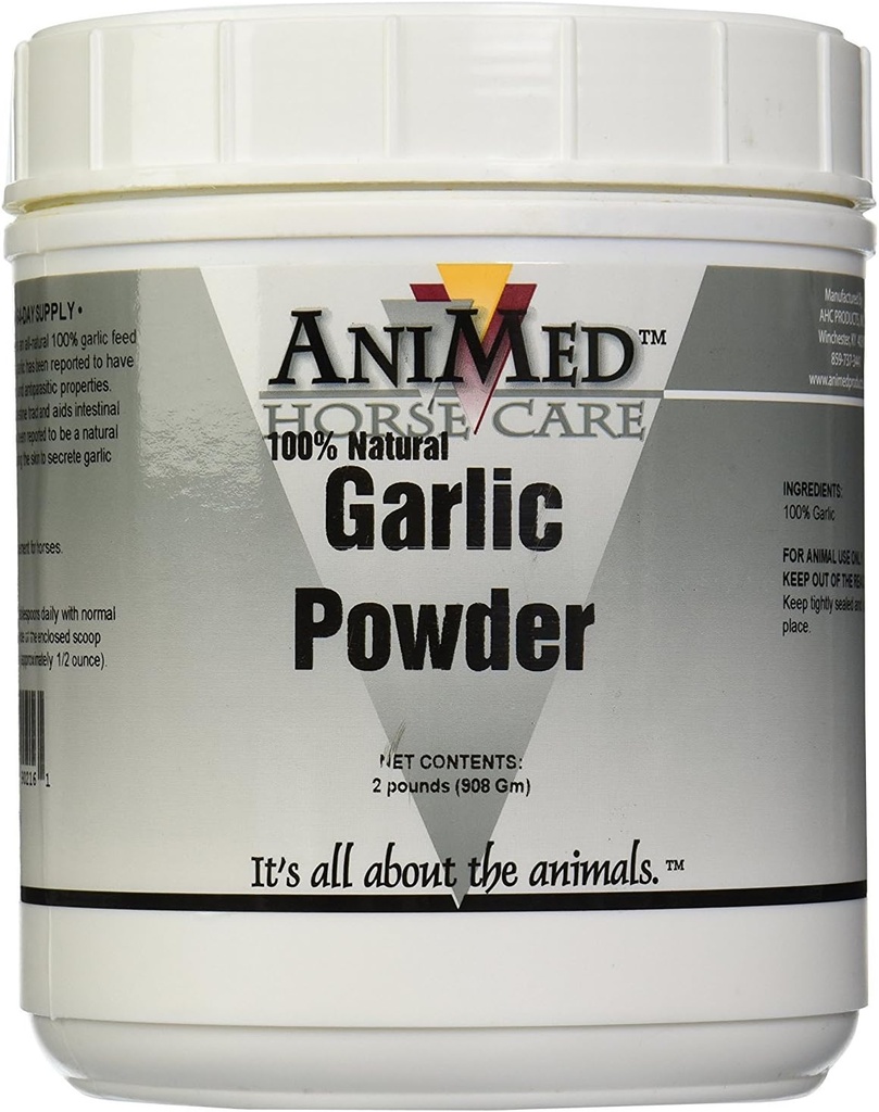 AniMed poudre d'ail pure pour chevaux, 2-Pound