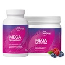 Microbiome Labs MegaSporeBiotic (60 Capsules) + MegaMucosa (5.5oz Poeder) Probiotische en Gut Mucosal Ondersteuningsbundel - Spore-Based Probiotic met Immunoglobulinen, Aminozuren Poeder Supplement