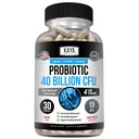 Kaya Naturals Probiotic 40 milliards CFU - Probiotiques pour les femmes, probiotiques pour les hommes et les adultes, naturel - Supplément de soutien à la santé et aux maladies immunitaires - favorise la santé digestive - 30 comtes