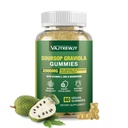 Soursop Graviola Gummies - 2000mg Extra sterkte Soursop bladeren Extract, Vitamine C, Zink & Whole Natural Food for Immunity, Vegan, 60 Gummies