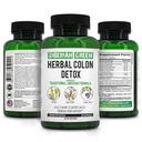 Détox du colon à base de plantes vertes de Sibérie avec Prune de Senna 90 Capsules – Formule traditionnelle sibérienne 14 Herbes et probiotiques pour nettoyer le colon et le corps de Detox
