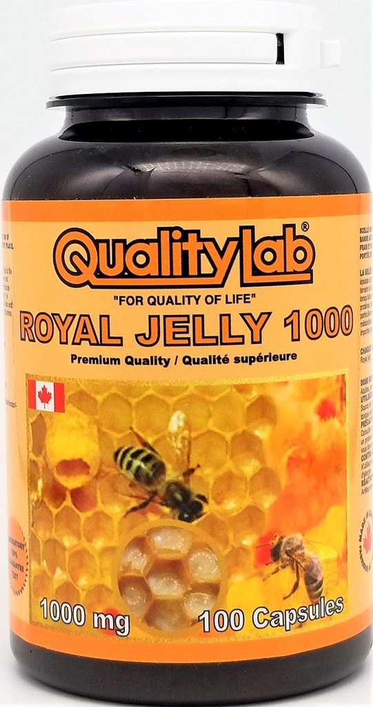 Royal Jelly 1000 mg 100 softgel Capsules (Made in Canada)