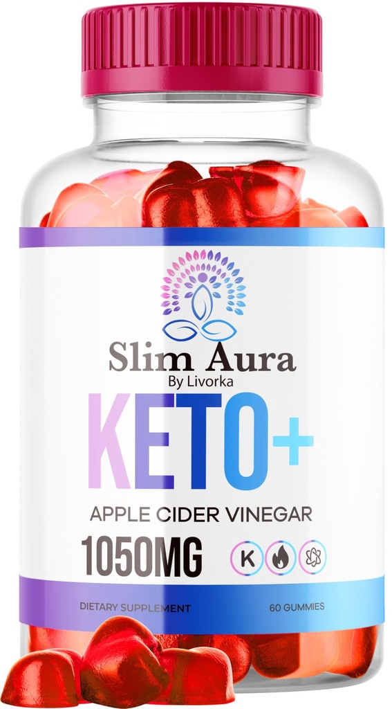 Slim Aura Keto ACV Gummies - Officiële Slim Aura Keto Plus Apple Cider Vinegar 1050MG Advanced Formula Gummys, All Natural Premium Formula, Slimaura Gomitas Reviews, 60 Gummies for 1 Month