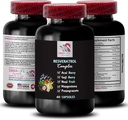 Supportive Blend - RESVERATROL COMLEX - Antioxidant Shield, Dagelijkse Energie, Berry Voordelen, Natuurlijke Boost, French Balance, Granaatappel Energie, Actieve Lifestyle, Smaakvolle Energie 1 Fles 60 Caps