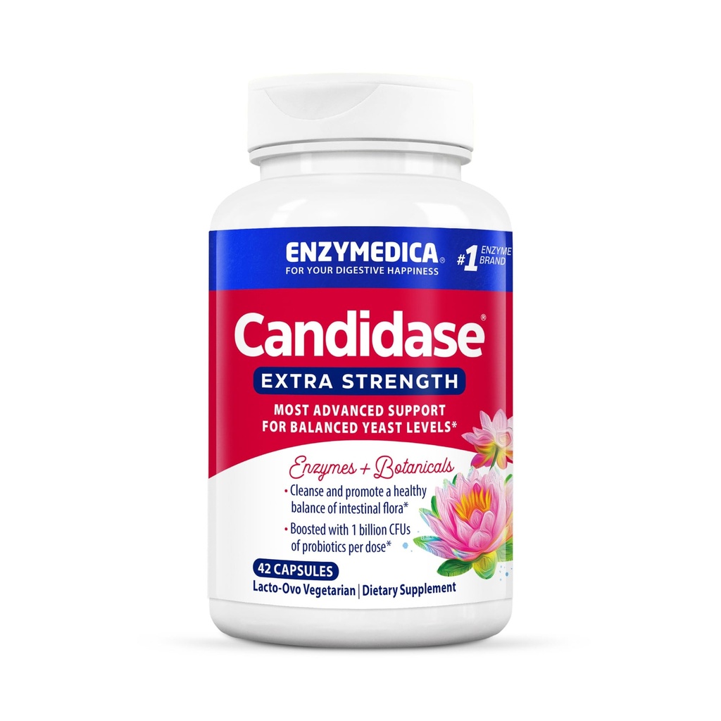 Enzymedica, Kandidaten Extra sterkte, Ondersteuning voor Balanced Gist niveaus, 42 capsules