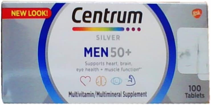 Centrum Argent Comprimés 50+ Hommes 100 Comprimés