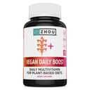 Multivitamine de Zhou Vegan pour les femmes et les hommes, supplément quotidien végétalien, multivitamine essentielle avec fer et zinc pour l'énergie, la vitalité, le soutien immunitaire et la santé du corps entier - 60 capsules de veg