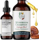 Paddestoel Kampioen Tinctuur - Metabole Ondersteuning, Immuun Ondersteuning, Adaptogen Blend, Tonic Formula, Reishi, Maitake, Herbal Supplement - 2 Fl Oz