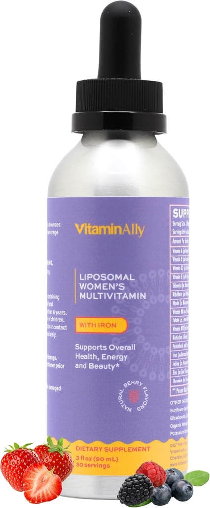 Vrouwen Multivitamine liposomale vloeibare druppels met ijzer 
