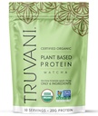 Truvani Poudre de protéines de pois végétaliens de 20g de protéines biologiques à base de plantes de 10 portions