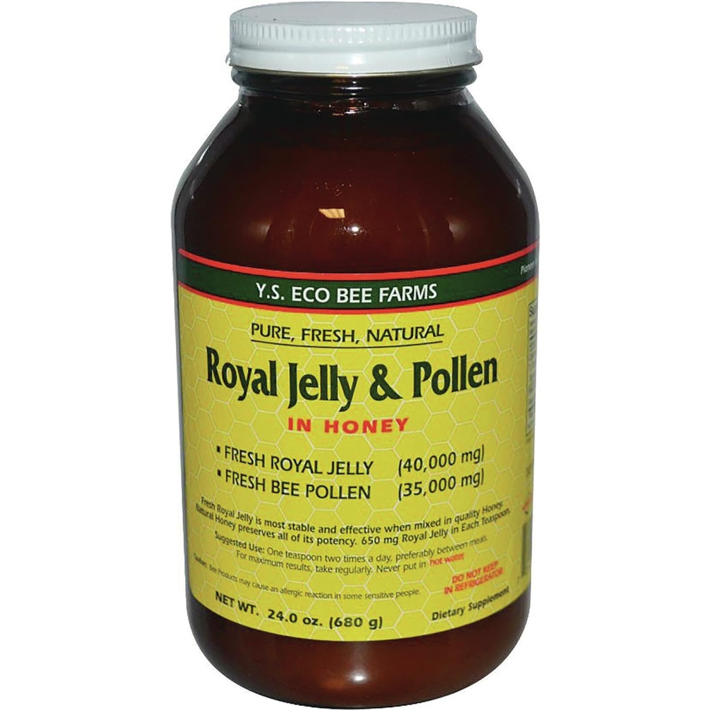 Fresh Royal Jelly + Bee Pollen, Honey Mix - 40.000 mg YS Eco Bee Farms 24.0 oz.