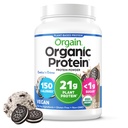 Orgaine de poudre de protéines végétales organiques, biscuits et crème - 21g de protéines végétales, 7g de fibre prébiotique, faible teneur en glucides, pas d'ingrédients de lactose, pas de sucre ajouté, non-OGM, pour Shakes & Smoothies, 2,03 lb