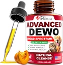 Défense intestinale naturelle de chat et chien - Herbal Broad Spectrum Cleanser - Aide à supprimer les parasites et les toxines - Supplément de médicaments liquides pour chiots et chatons – UTI Support - Fabriqué aux États-Unis