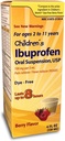Taro Children's Ibuprofen Oral Suspension 100 mg per 5 ml, 4 Fl Oz, Pain Reliever en koorts Reducer voor leeftijden 2-11 jaar, Dye-Free, Berry Flavor