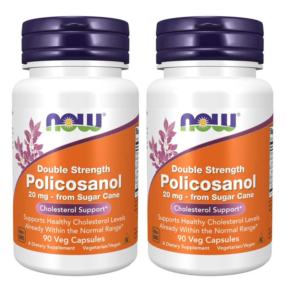 Nu Foods Policosanol dubbele sterkte, 90 plantaardige capsule (verpakking van 2)