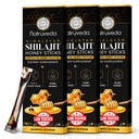 Himalaya Shilajit Honing Sticks voor mannen en vrouwen - 75%+ Fulvinezuur & Trace Minerals - Rauwe Honing, Saffron & Himalaya Shilajit Resin - Stamina, Performance & Energy Support - (pakket van 30)