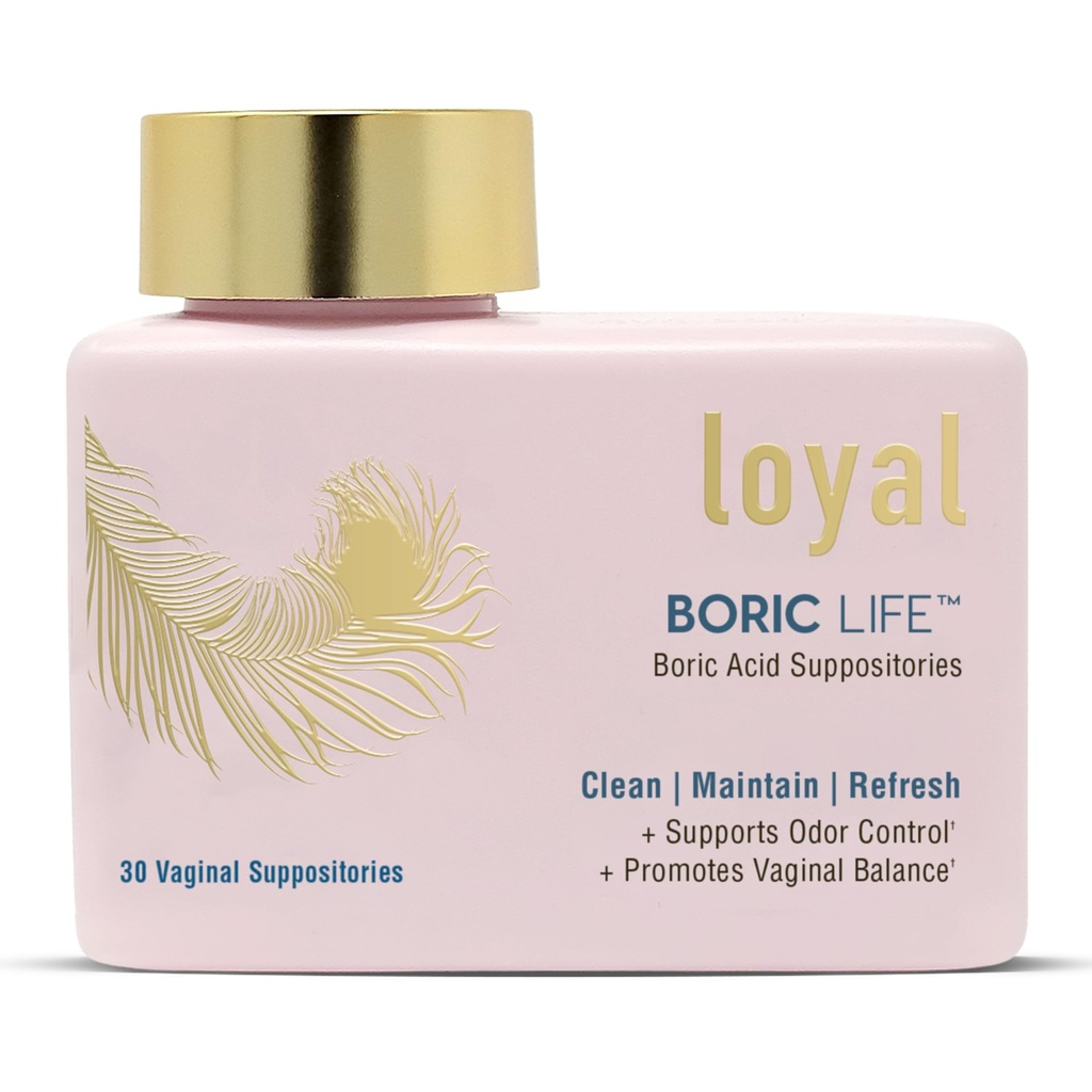 Vie borique loyale - Acides boriques Suppositoires vaginales - 600mg - soutient le contrôle de l'odeur - favorise l'équilibre vaginal - adoucit le confort - fabriqué aux États-Unis - 30 comtes