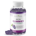 Iron Gummies met vitamine C - Iron Deficency Anemie Supplement voor volwassenen en kinderen, Kauwbaar, Red Blood Cell Ondersteuning, Energie, Immuunfunctie, Hersengezondheid, Max Absorptie, 120 Vegan Gummies
