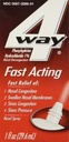 4Way Fast Acting Neusspray voor volwassenen en kinderen 12+, Sinus Congestie Relief en Nasal Congestie Relief Neusspray - 1 Fl Oz Spray Bottle