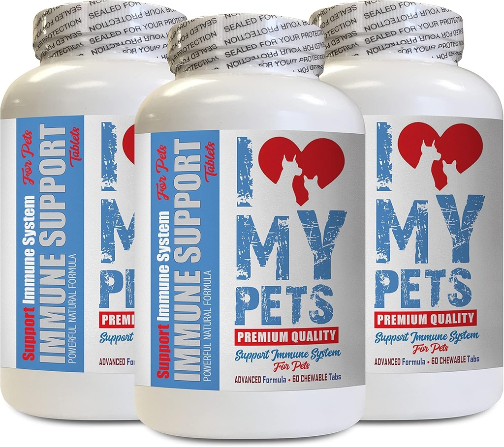 I love MY PETS LLC Honden Immune Booster - PET Immune Support - Honden en katten - Booster - Gezond - Paddenstoelen voor honden - 180 Treats (3 flessen)