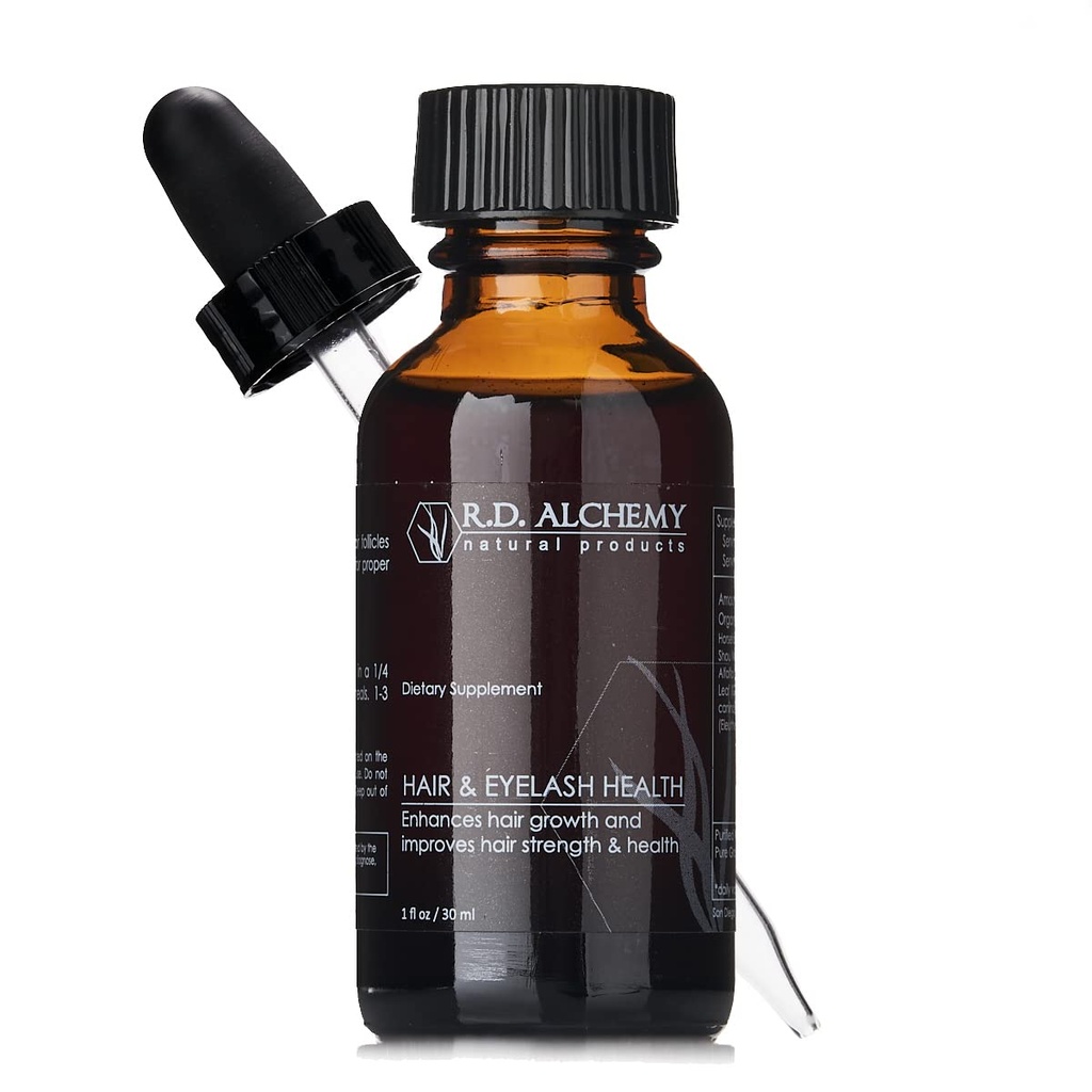 RD Alchemie - 100% natuurlijke en biologische haargezondheid en oogschaduw extract - Verbeter de haargroei, gezondheid, en scheen tijdens het verminderen van gespleten uiteinden, grijs, en haarverlies - Verlengen van oogwimpers