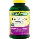 Spring Valley Cinnamon Dieetsupplement, 1000 mg, 400 Vegetarische Capsules - Voedingsondersteuning. Inclusief Sticker.