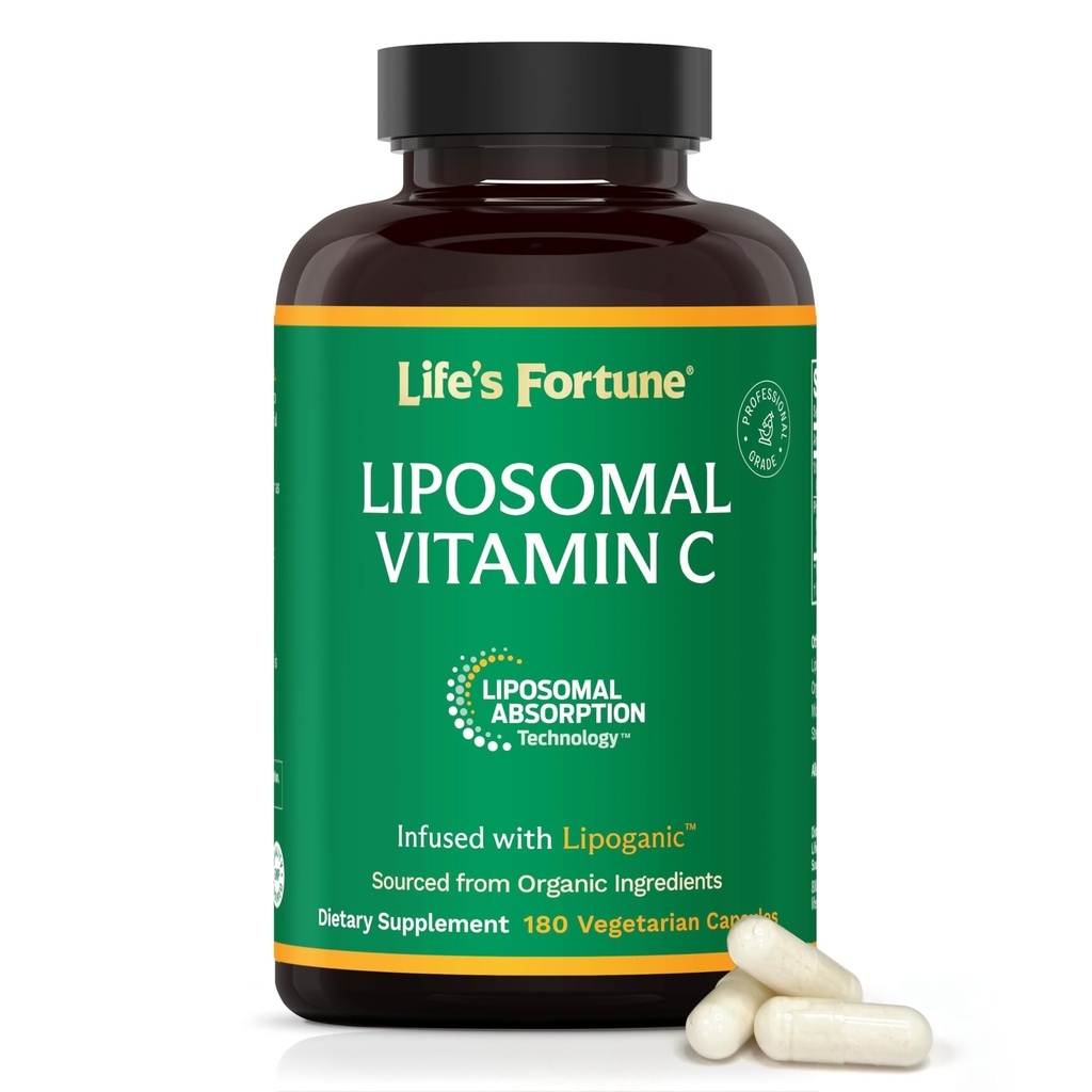 Life's Fortune Liposomale Vitamine C 2100 mg, snelle absorptie, hogere biologische beschikbaarheid ondersteunend immuunsysteem, hoge antioxidant Supplement Formule 