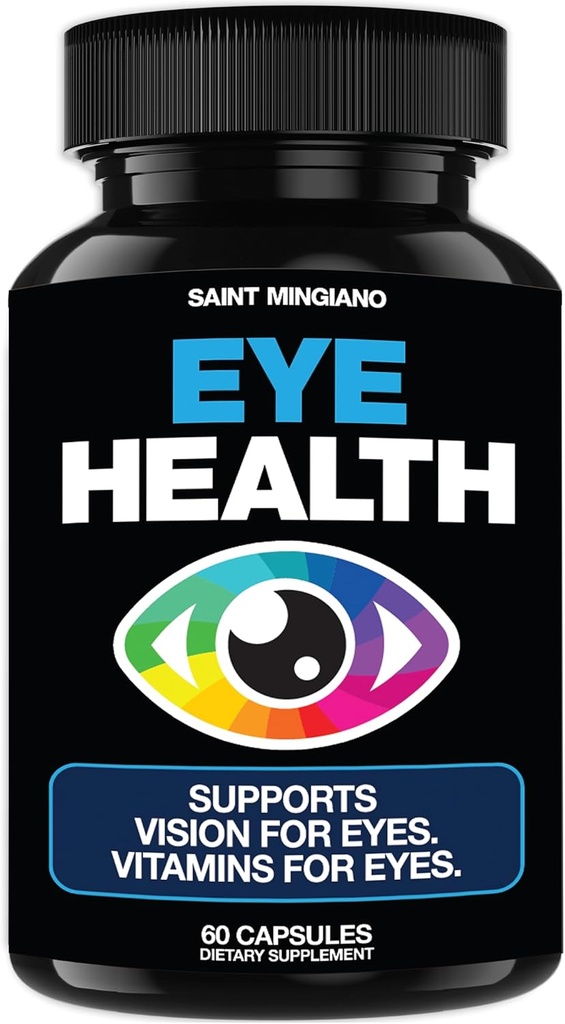Eye Care & Vision Vitaminen Supplement 60 Capsules - Ondersteunt Oogstam, Droge Ogen, en Vision Health - Ondersteunt Vision, Oculaire en Macular Health - 14 Actieve Ingrediënten, Lutein.