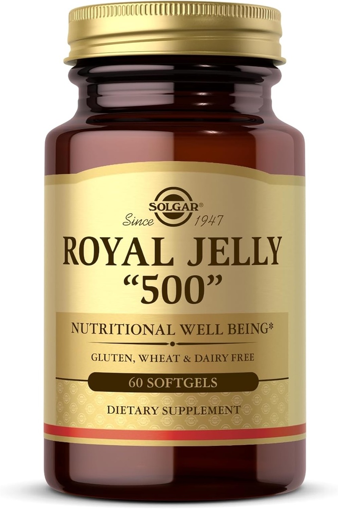 Solgar Royal Jelly "500" - 60 Softgels - Glutenvrij, Zuivelvrij - 60 Serven
